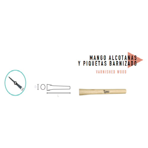 MANGO MADERA ALCOTANA 330MM Ø27MM