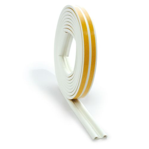 BURLETE ADHESIVO "P" BLANCO 6 MT. 9X5,5MM