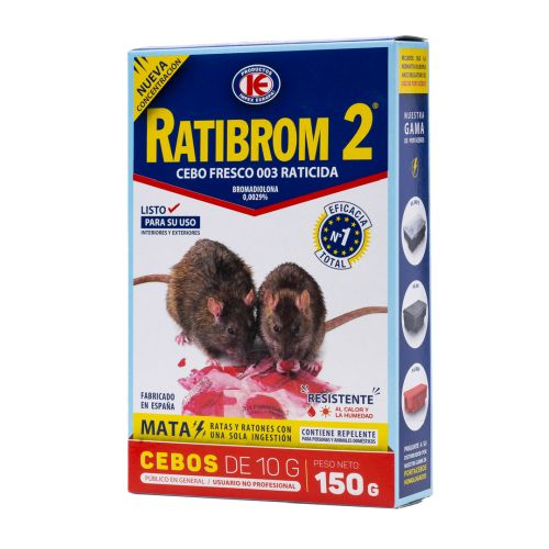 RATICIDA RATIBROM-2 150GR(CEBO FRESCO)USO DOMESTIC