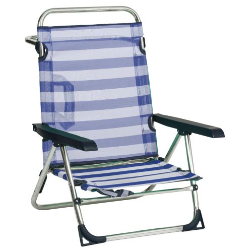 SILLA CAMA PLAYA ALUMINIO RAYAS FIBRELINE
