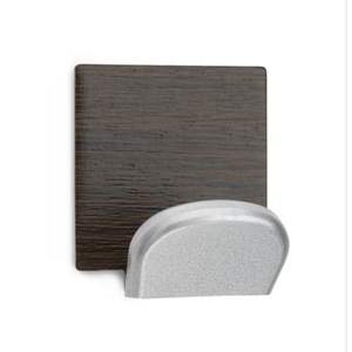COLGADOR ADHES. C/BASE METAL. MADERA WENGUE (2UDS)