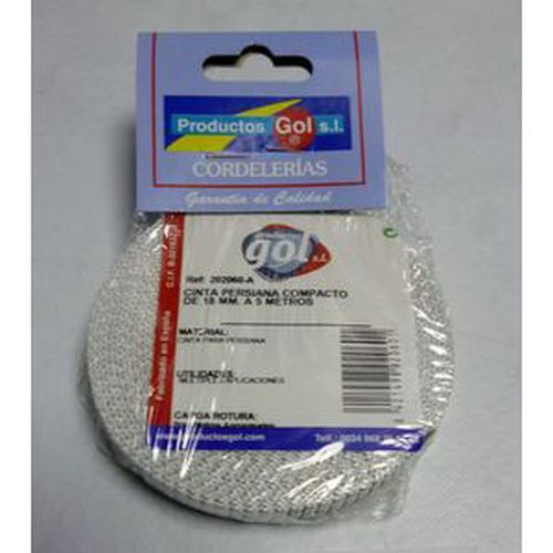 ROLLO CINTA PERSIANA 5 MTR 18MM GRIS