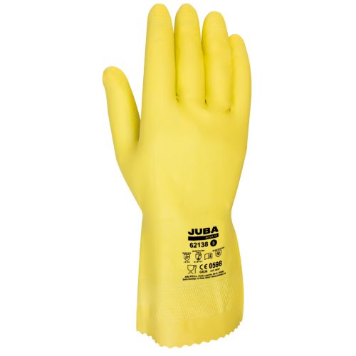 GUANTE LATEX AMARILLO T-9 FLOCADO LIGERO