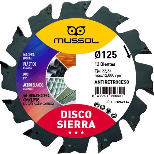DISCO MULTIUSOS WIDIA 125MM