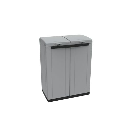 ARMARIO ECOLINE RECICLAJE 2 COMPARTIMENTOS GRIS