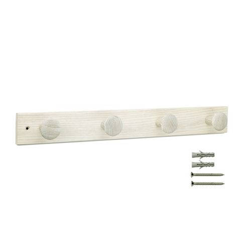 COLGADOR FRESNO 4 POMOS BLANCO
