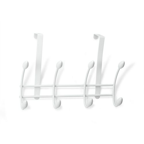COLGADOR SOBREPUERTA 4 GANCHOS DOBLE BLANCO