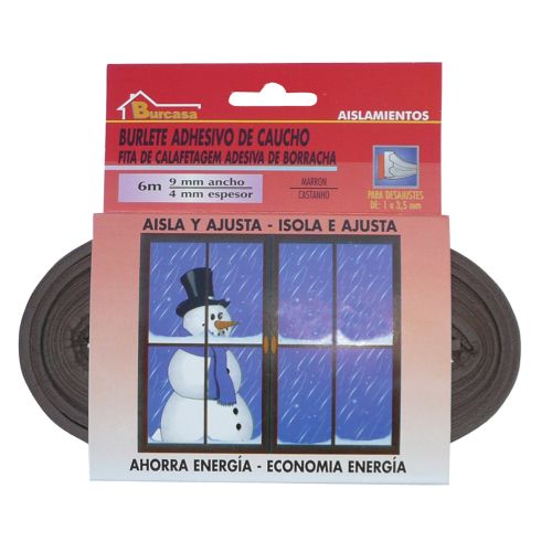BURLETE CAUCHO 6M X 9MM MARRON