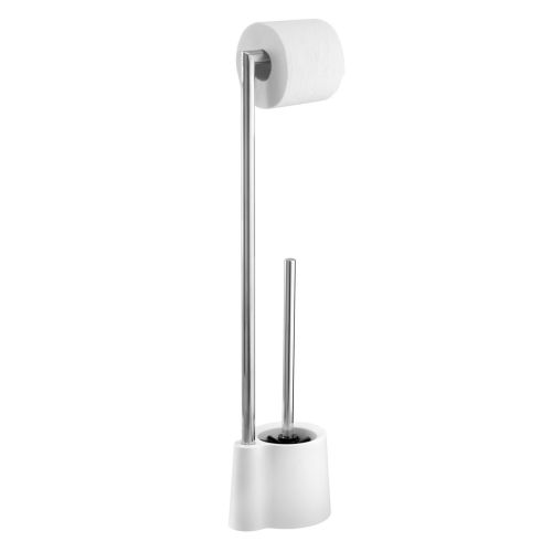 PORTARROLLO CON ESCOBILLERO AVOLA  BLANCO