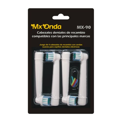 JUEGO 4 RECAMBIOS CABEZALES DENTALES MX-90