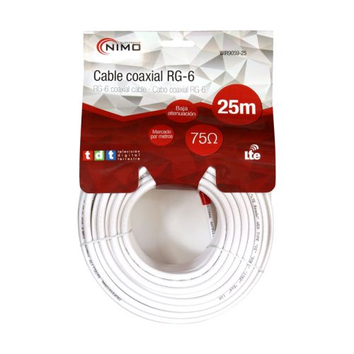 CABLE COAXIAL ANTENA DCA MALLA 96HILOS  25MTS