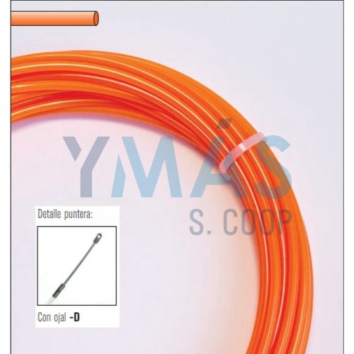 GUIA FIBRA 15MTS 4MM NYLON  NARANJA