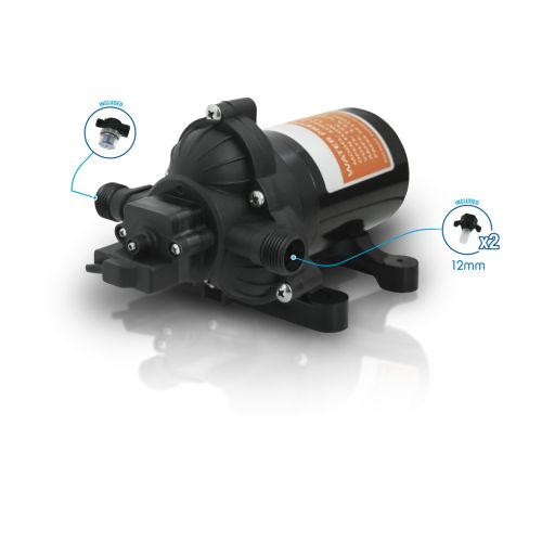 BOMBA PRESION TRASVASE AGUAS LIMPIAS 700L/H 12V