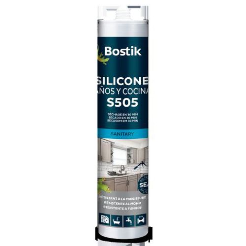 SILICONA ANTIMOHO BAÑO Y COCINA S505 BLANCO 280ML