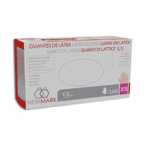 GUANTE LATEX DESECHABLE SIN POLVO 100UDS XP