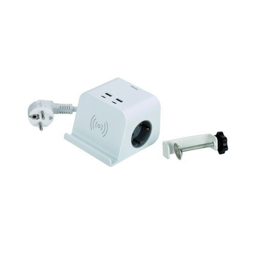 BASE CARGA INALAMB +2 ENCHUFES 16A+2 USB A+2 USB C