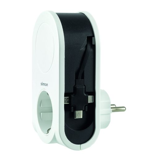 ADAPTADOR 3 CONECTORES USB+1 USB A+ENCHUFE 16A