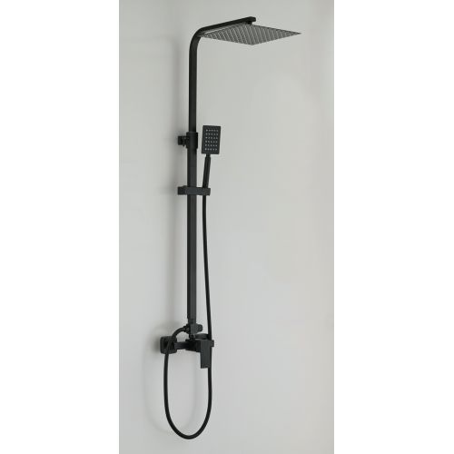 SET COLUMNA DUCHA/ROCIADOR MONOMANDO MAZA NEGRA