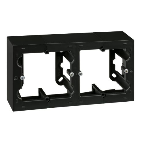 CAJA DOBLE DE SUPERFICIE NEGRO SIMON 10