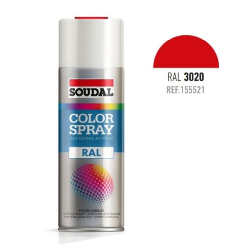 PINTURA SPRAY ACRILICA RAL 3020 ROJO TRAFICO 400ML