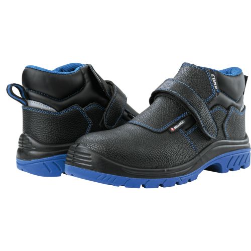 BOTA SOLDADOR PIEL NEGRA HIDROFUGA COMP+ S3 45
