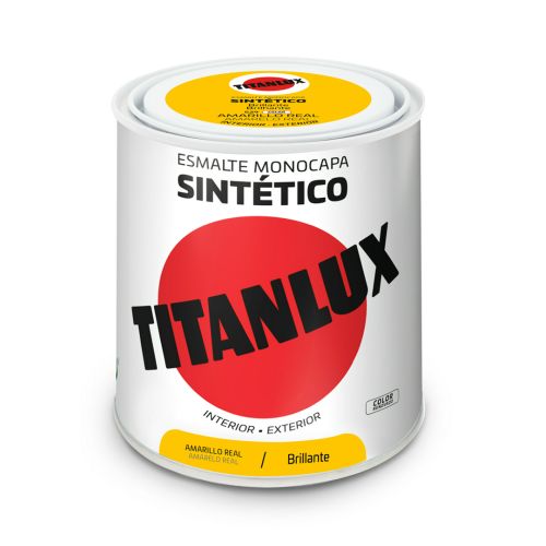 ESMALTE SINTETICO TITANLUX AMARILLO REAL 750ML