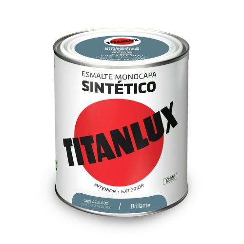 ESMALTE SINTETICO TITANLUX GRIS AZULADO 750ML