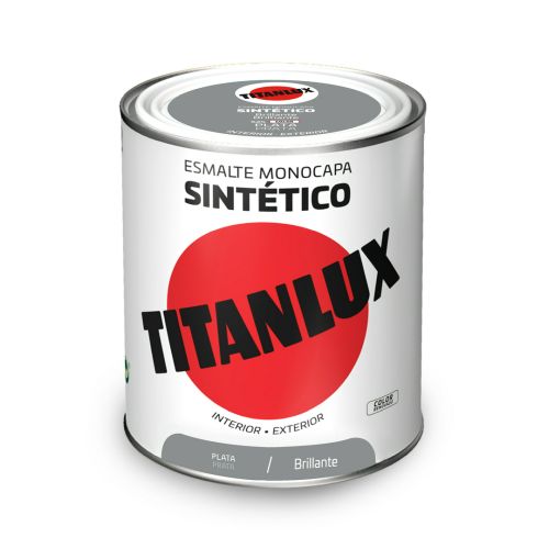 ESMALTE SINTETICO TITANLUX PLATA 750ML