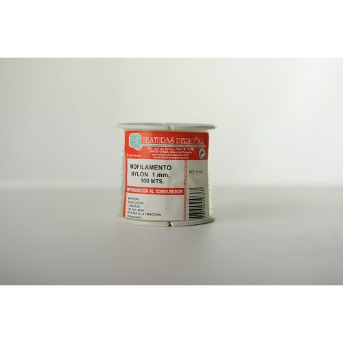 CARRETE HILO NYLON PESCA 100M 1MM