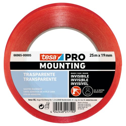 CINTA DOBLE CARA MOUNTING PRO TRANS 25MX19MM
