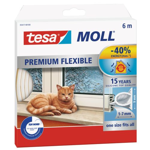 BURLETE SILICONA TUBULAR VENTANAS BLANCO 6MX9MM