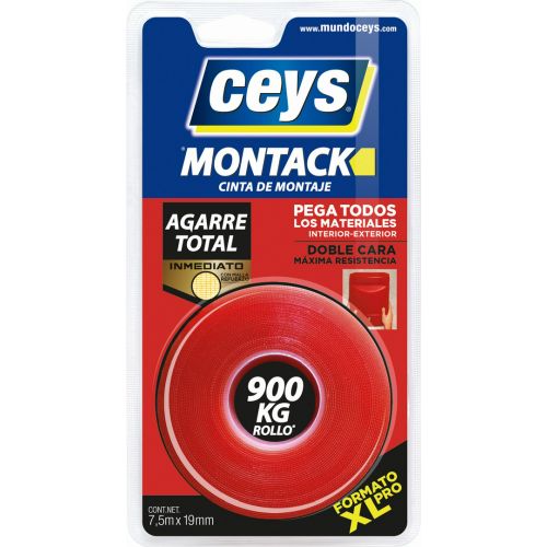 CINTA DOBLE CARA MONTACK PRO 7,5MX19MM