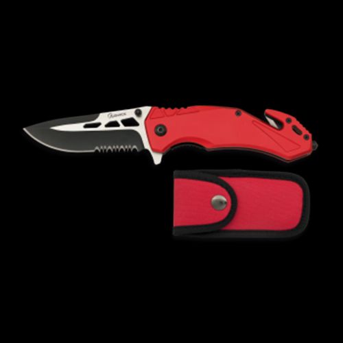 NAVAJA SEGURIDAD INOX. 8,5CM TACTICA ROJA