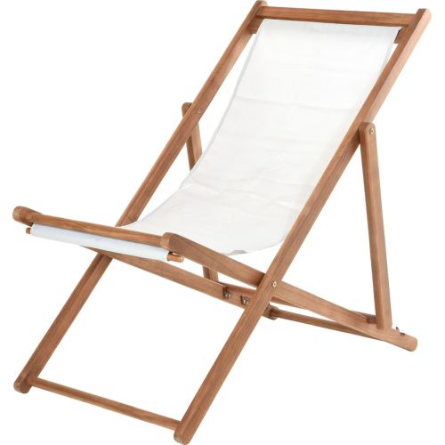 TUMBONA MADERA PLEGABLE BLANCO 60X106X80CM