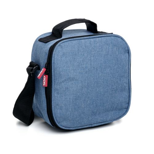 BOLSA PORTAALIMENTOS + 4 HERMETICOS AZUL TEJANO