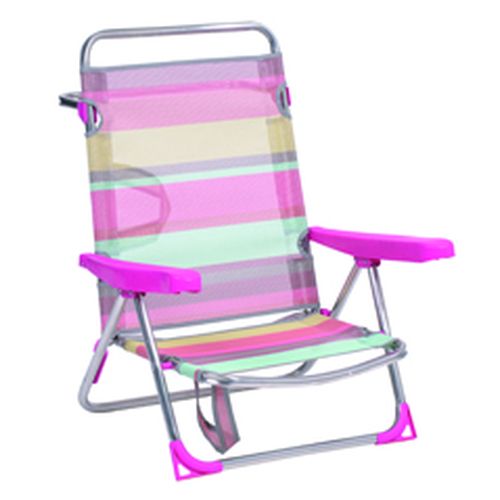 SILLA CAMA FIBRELINE ALUMINIO CON ASAS RAYAS