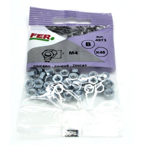 TUERCA HEXAGONAL ZIN DIN 934 M4 BLISTER