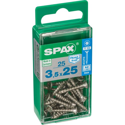TIRAFONDO INOX A2 TORX 3.5X25 C25