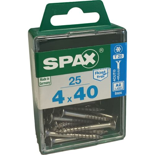 TIRAFONDO INOX A2 TORX 4X40 C25