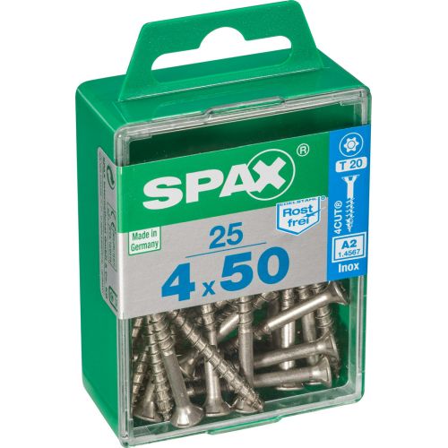TIRAFONDO INOX A2 TORX 4X50 C25