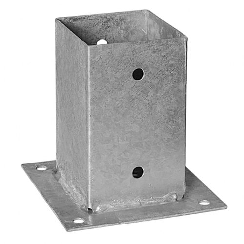 BASE GALVANIZADA ATORNILLAR PARA POSTE 9X9CM
