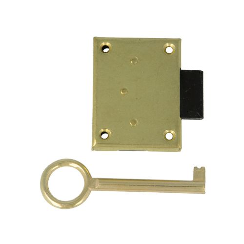 CERRADURA MUEBLE SOBREPONER 25MM LATON CON LLAVE