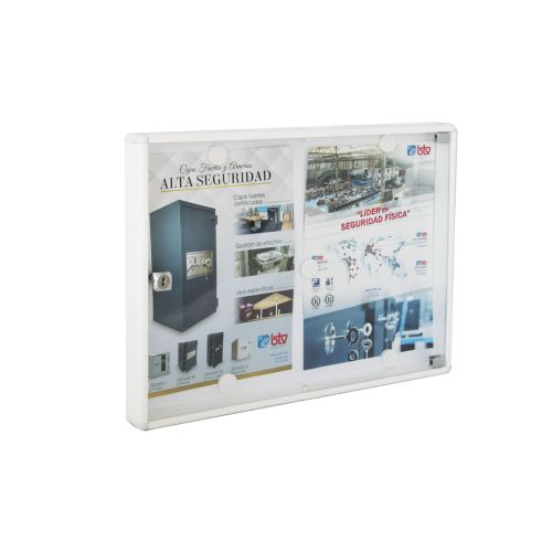 ARMARIO ANUNCIOS ALUMINIO 2 FOLIOS BLANCO