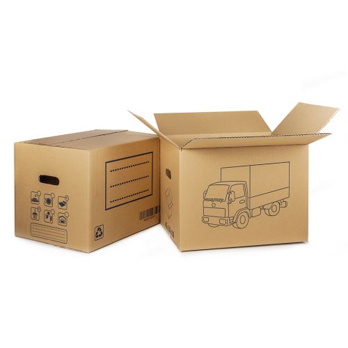 CAJA CARTON ASA TROQUELADA 40X30X30CM