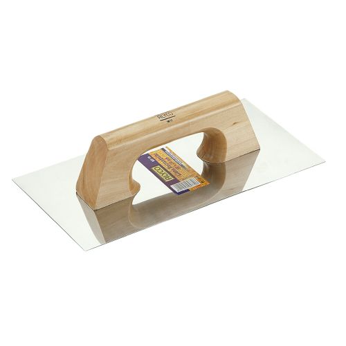 LLANA RECTANGULAR INOX MANGO MADERA 300X150MM