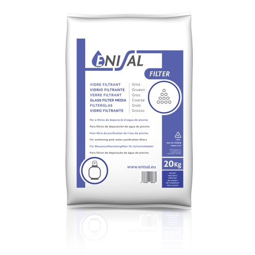 VIDRIO GRUESO PARA FILTRO DE PISCINA 20KG