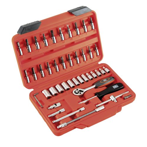 LLAVE VASO CUADRADO 1/4 JGO. 46 PZS