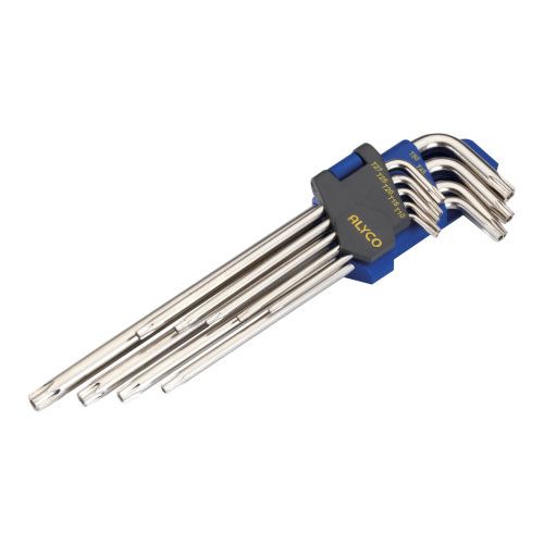 LLAVE TORX LARGA ALYCO T10 T50 JUEGO 9PZ