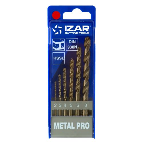 BROCA METAL COBALTO DIN 338 N JUEGO 6 UNID 2 A 8MM