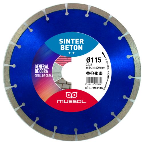 DISCO SINTER BETON GENERAL OBRA 115MM